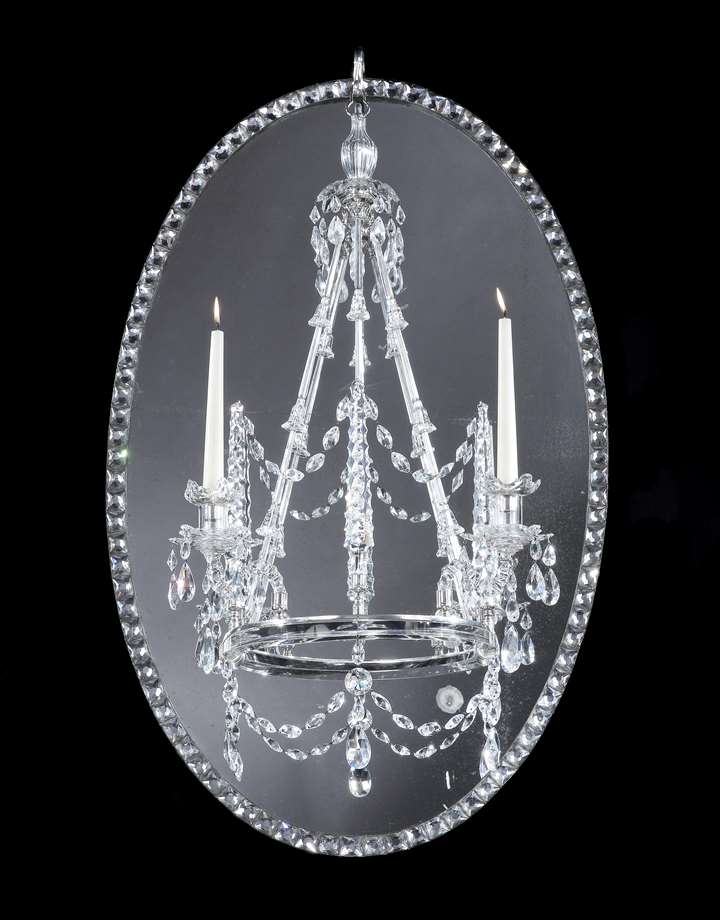 A LARGE IRISH GEORGE III MIRROR CHANDELIER